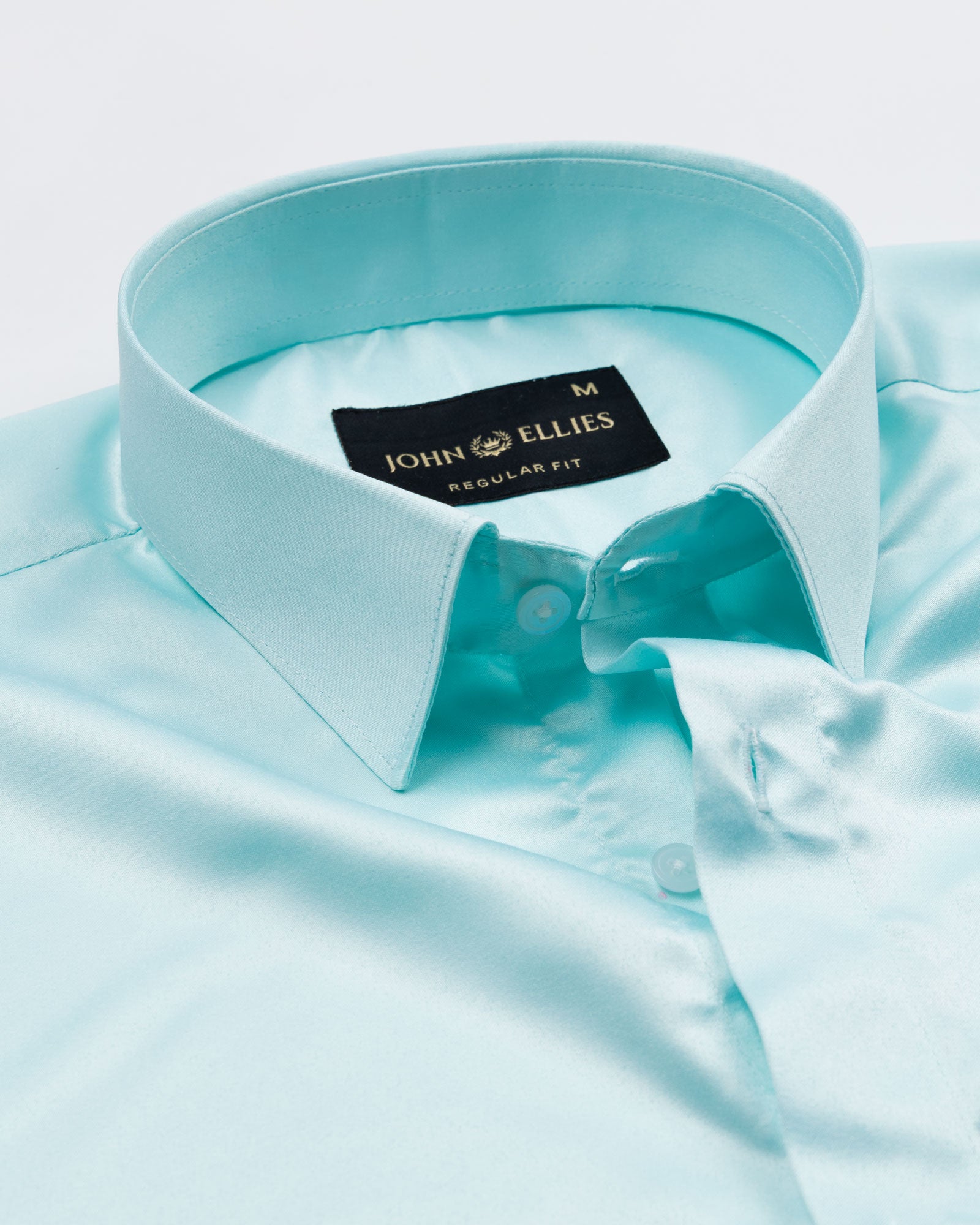 Zephan Cyan Premium Satin Shirt - John Ellies