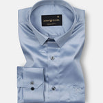 Zephan Silver Premium Satin Shirt - John Ellies