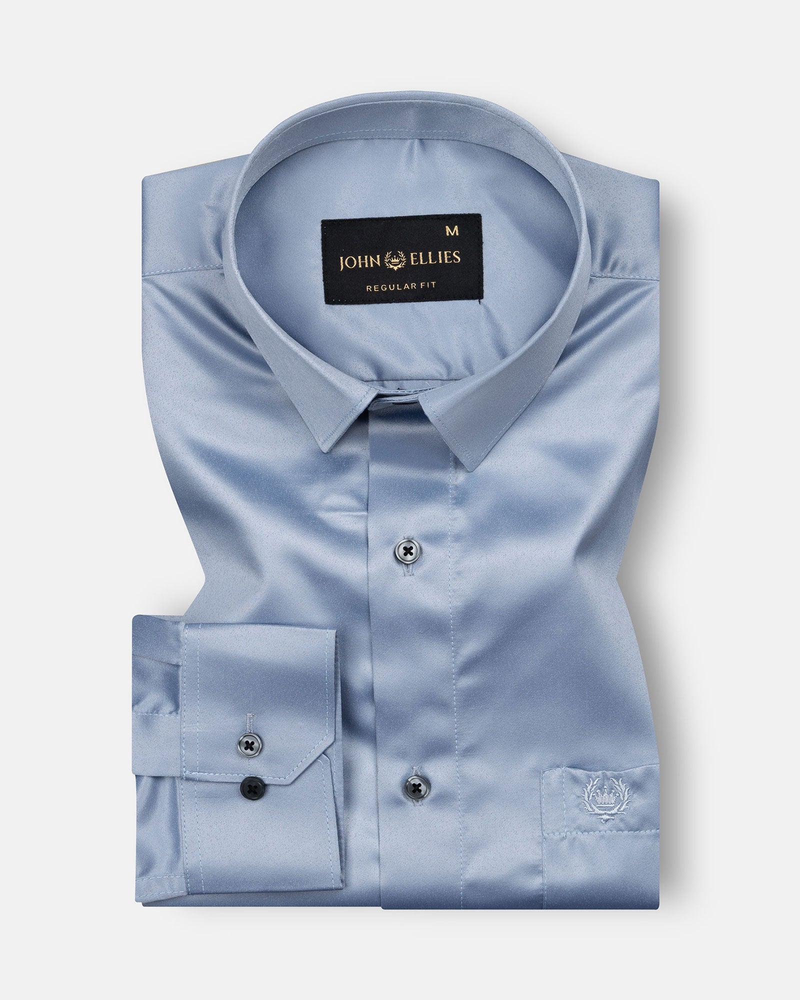 Zephan Silver Premium Satin Shirt - John Ellies