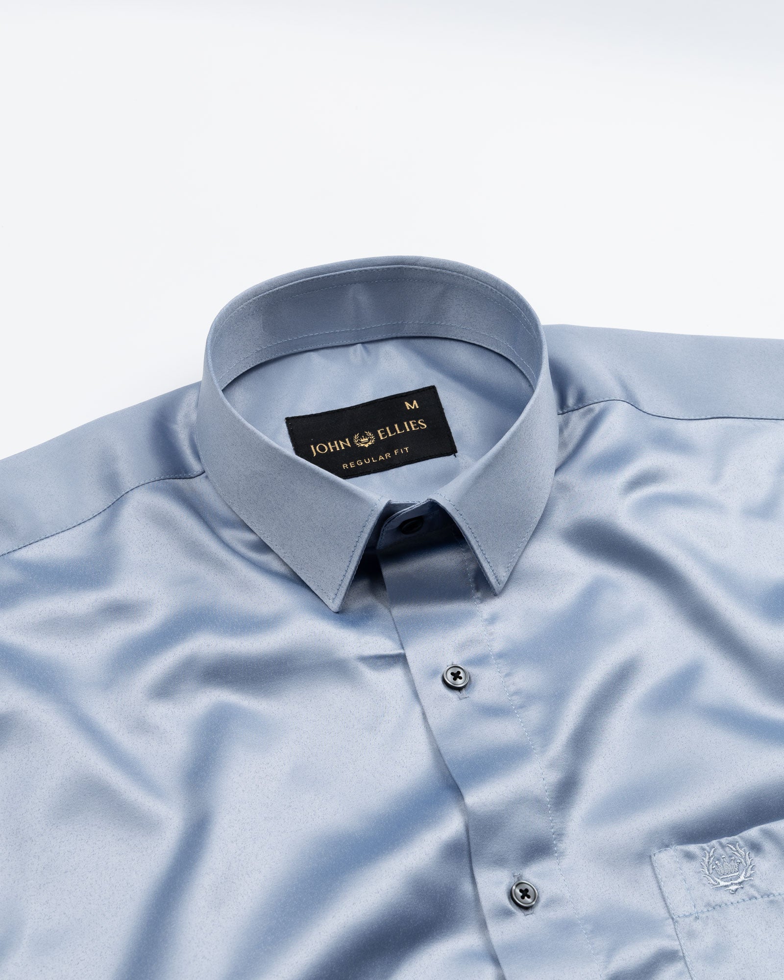 Zephan Silver Premium Satin Shirt - John Ellies