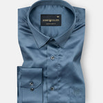 Zephan Grey Premium Satin Shirt - John Ellies