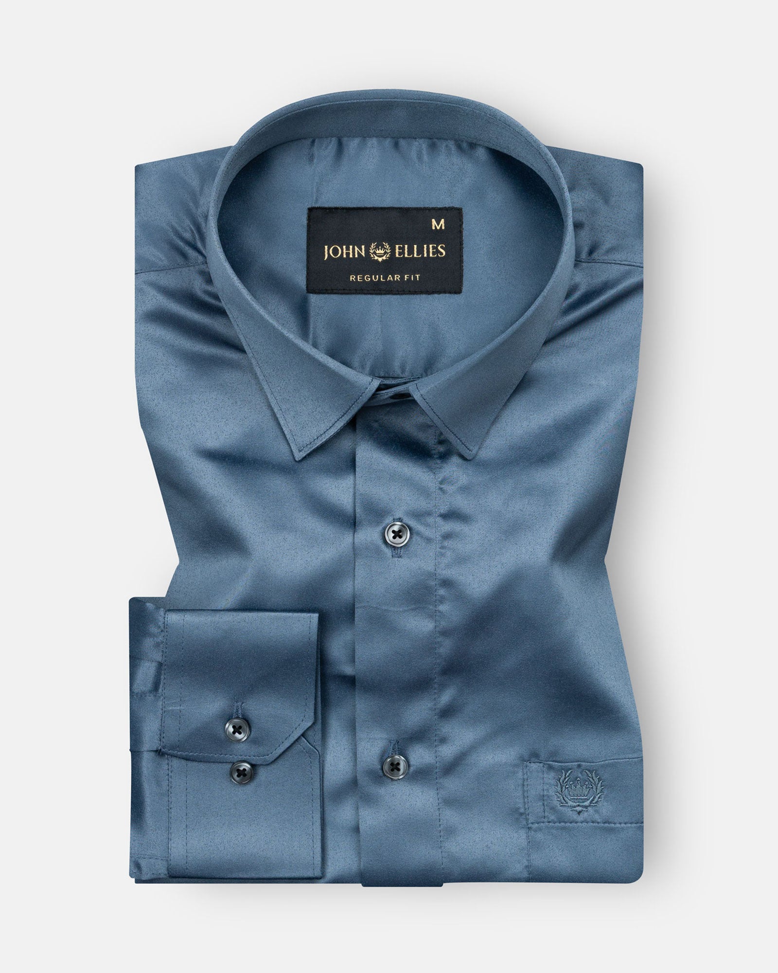 Zephan Grey Premium Satin Shirt - John Ellies