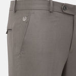 Mance Khaki Textured Formal Cotton Pant - John Ellies