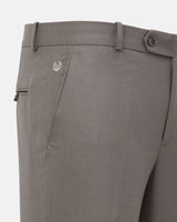 Mance Khaki Textured Formal Cotton Pant