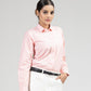 Strata Orange Stripes Oxford Cotton Women Shirt - John Ellies