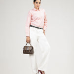Strata Orange Stripes Oxford Cotton Women Shirt - John Ellies
