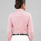 Strata Orange Stripes Oxford Cotton Women Shirt