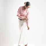 Strata Orange Stripes Oxford Cotton Women Shirt - John Ellies