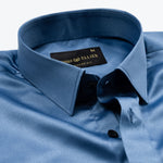 Zephan Blue Premium Satin Shirt - John Ellies