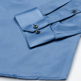 Zephan Blue Premium Satin Shirt - John Ellies