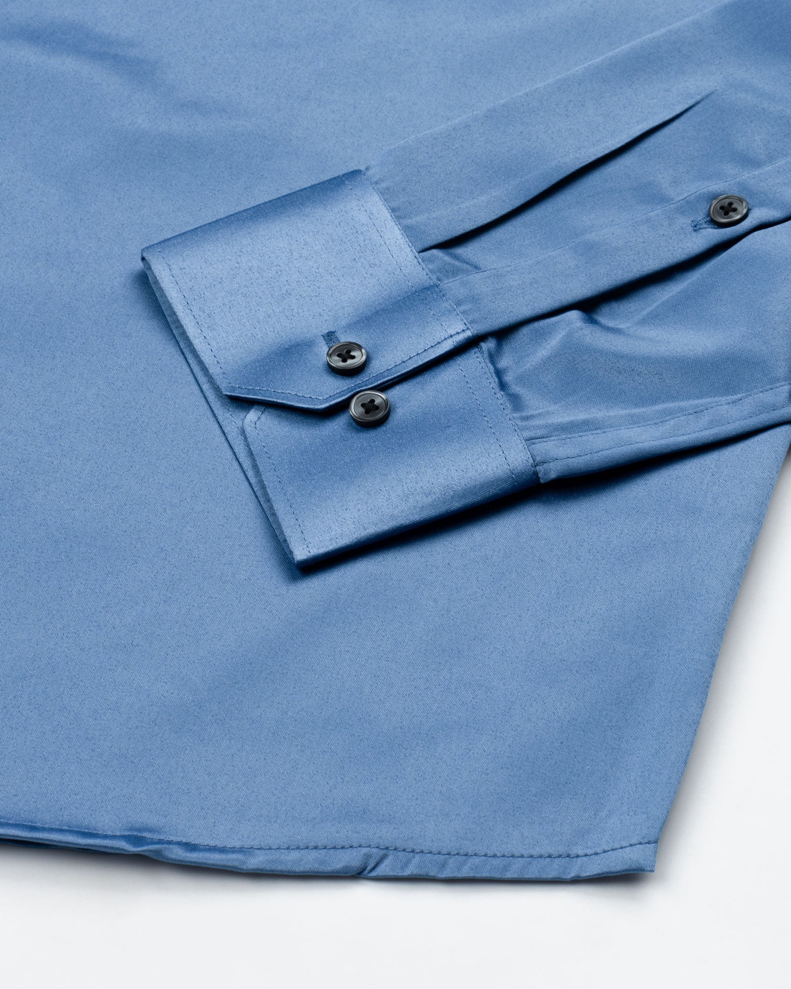Zephan Blue Premium Satin Shirt - John Ellies