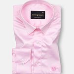 Zephan Pink Premium Satin Shirt - John Ellies