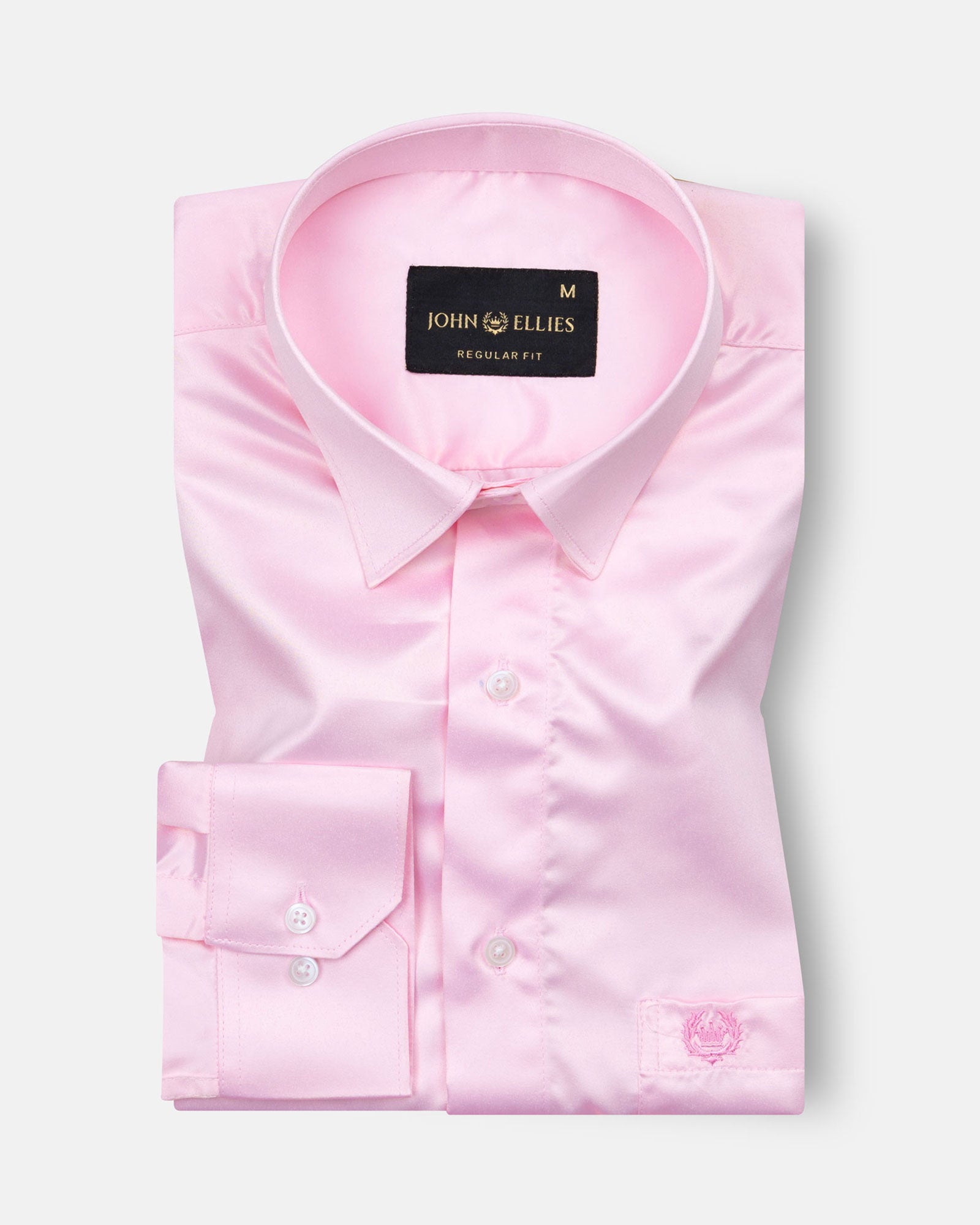 Zephan Pink Premium Satin Shirt - John Ellies