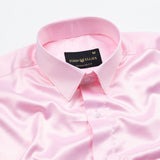 Zephan Pink Premium Satin Shirt - John Ellies