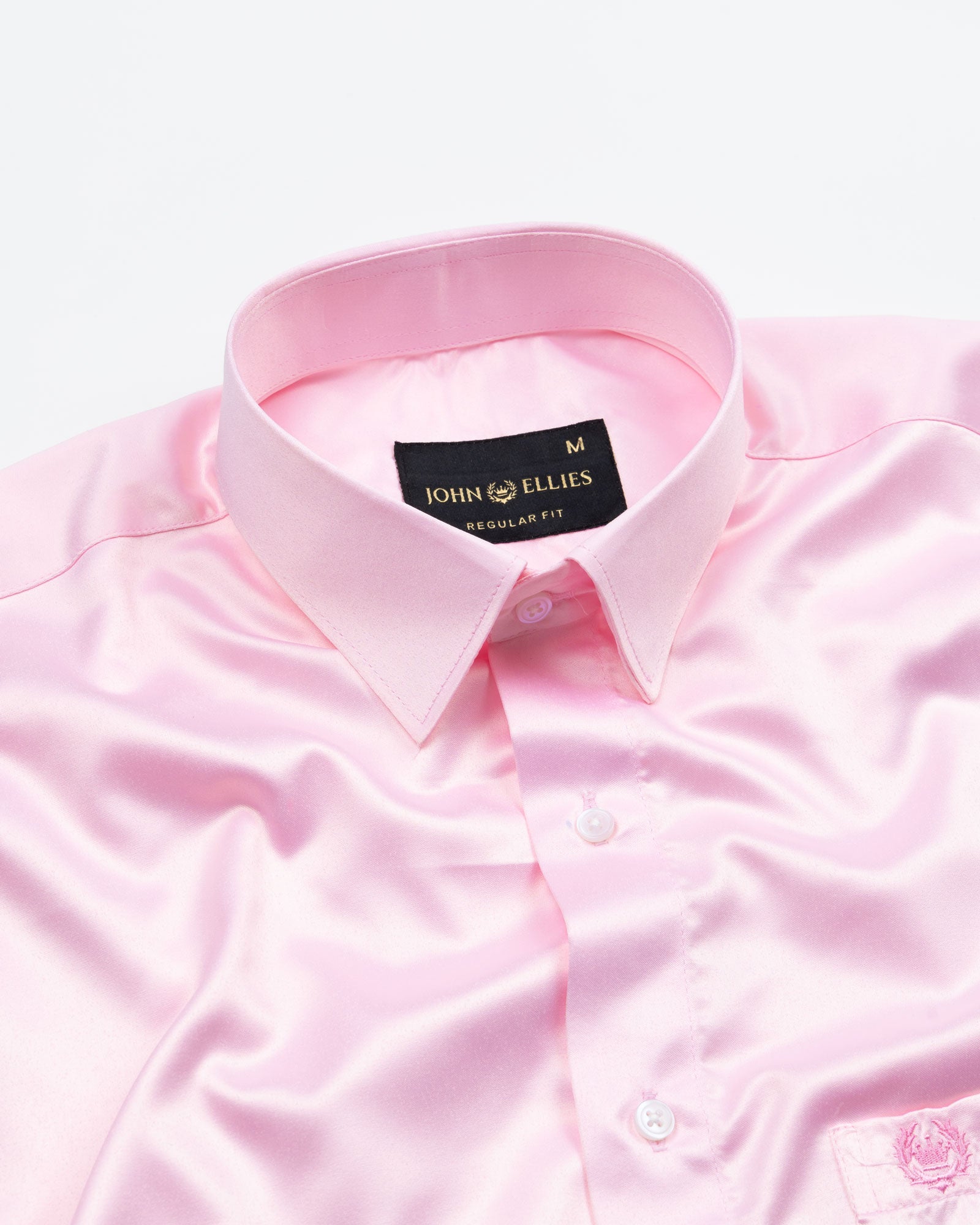 Zephan Pink Premium Satin Shirt - John Ellies