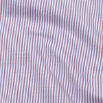 Biscay Red And Blue Stripes Cotton Button Down Shirt - John Ellies