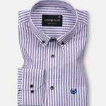 Biscay Blue Stripes Cotton Button Down Shirt - John Ellies