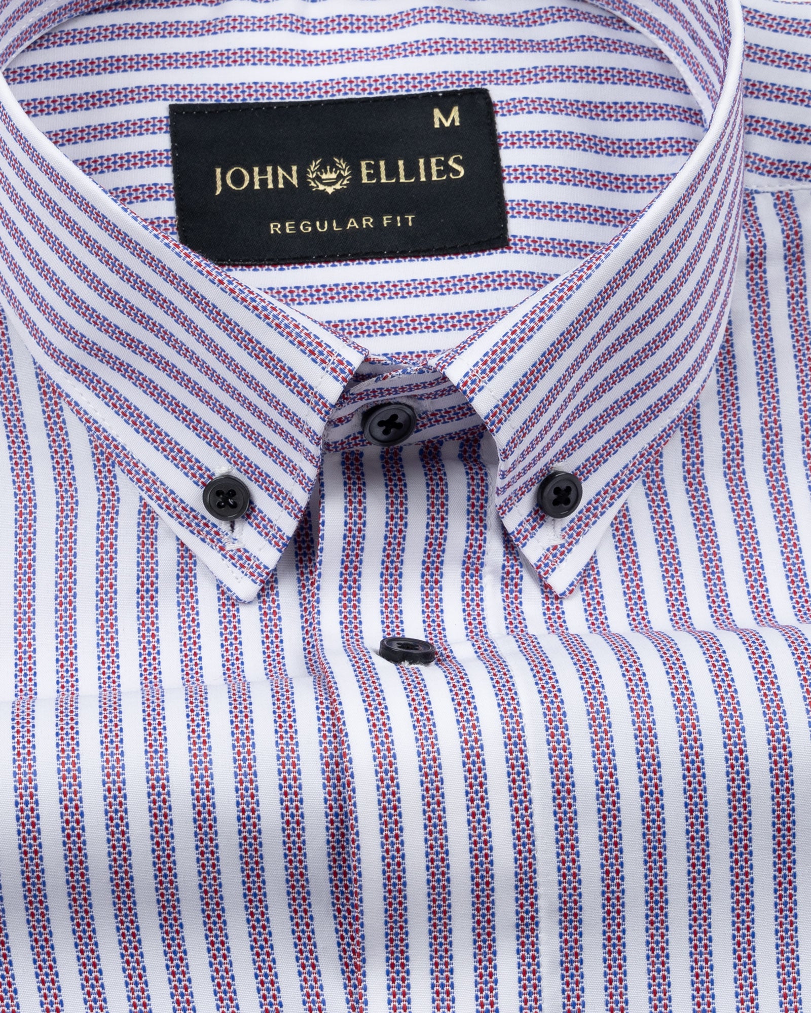 Biscay Blue Stripes Cotton Button Down Shirt - John Ellies