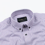 Biscay Blue Stripes Cotton Button Down Shirt - John Ellies