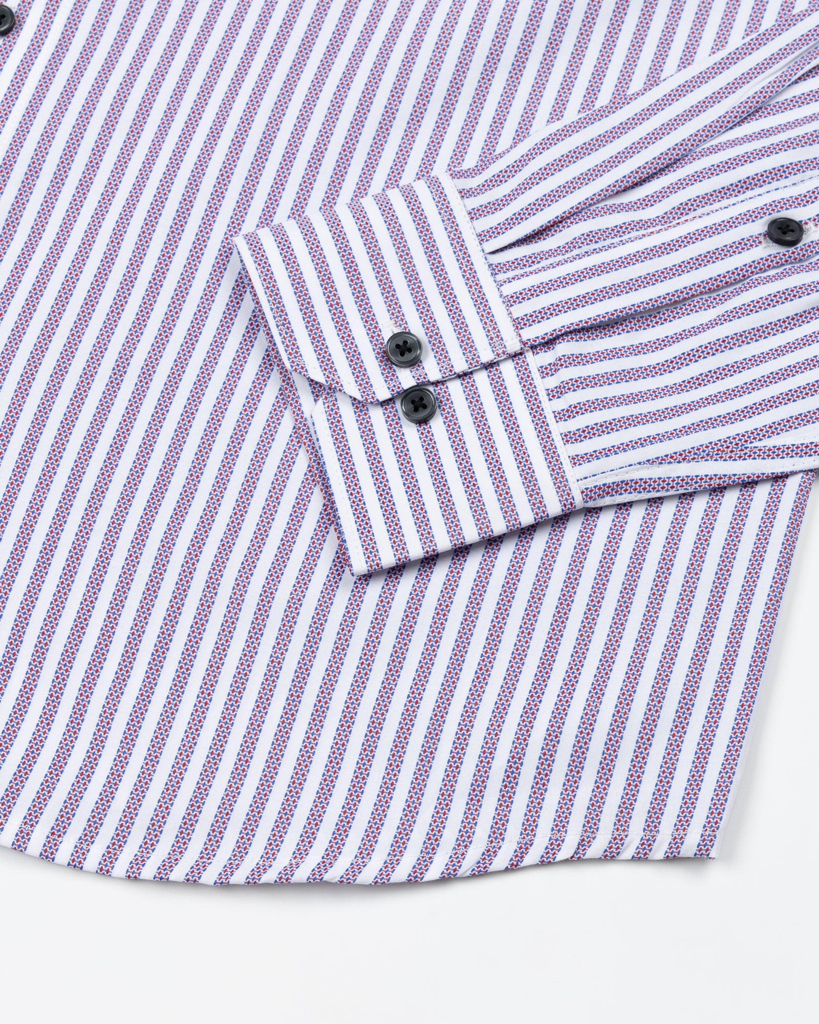Biscay Blue Stripes Cotton Button Down Shirt - John Ellies