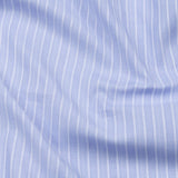 Biscay Light Blue Stripes Cotton Button Down Shirt - John Ellies