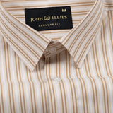 Biscay Yellow Multi Stripes Cotton Shirt - John Ellies