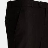 Mance Brown Textured Formal Cotton Pant