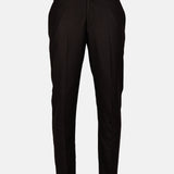 Mance Brown Textured Formal Cotton Pant