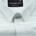 Biscay Green Stripes Cotton Shirt - John Ellies