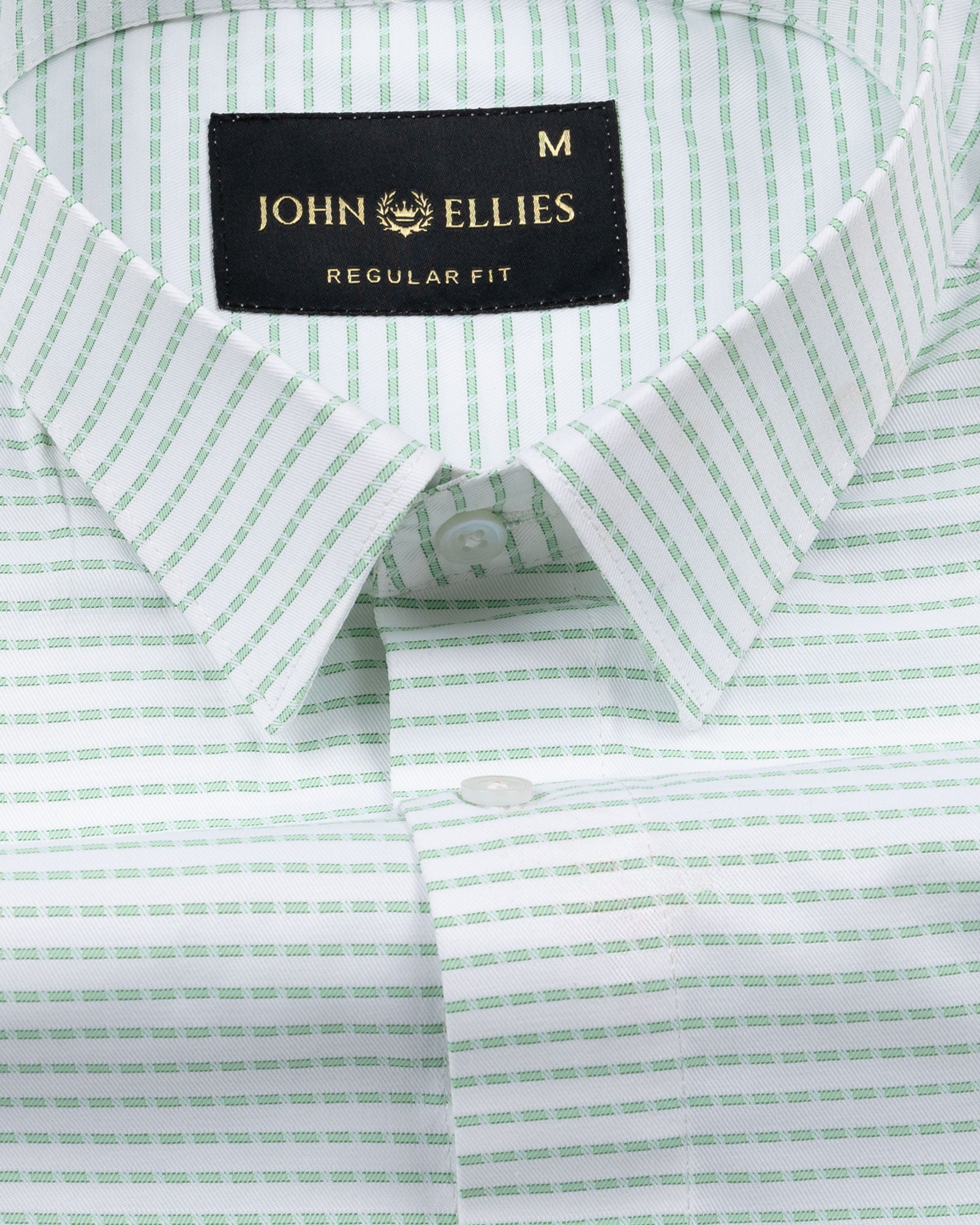 Biscay Green Stripes Cotton Shirt - John Ellies