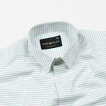 Biscay Green Stripes Cotton Shirt - John Ellies
