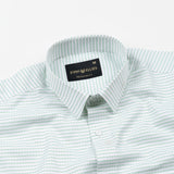 Biscay Green Stripes Cotton Shirt - John Ellies