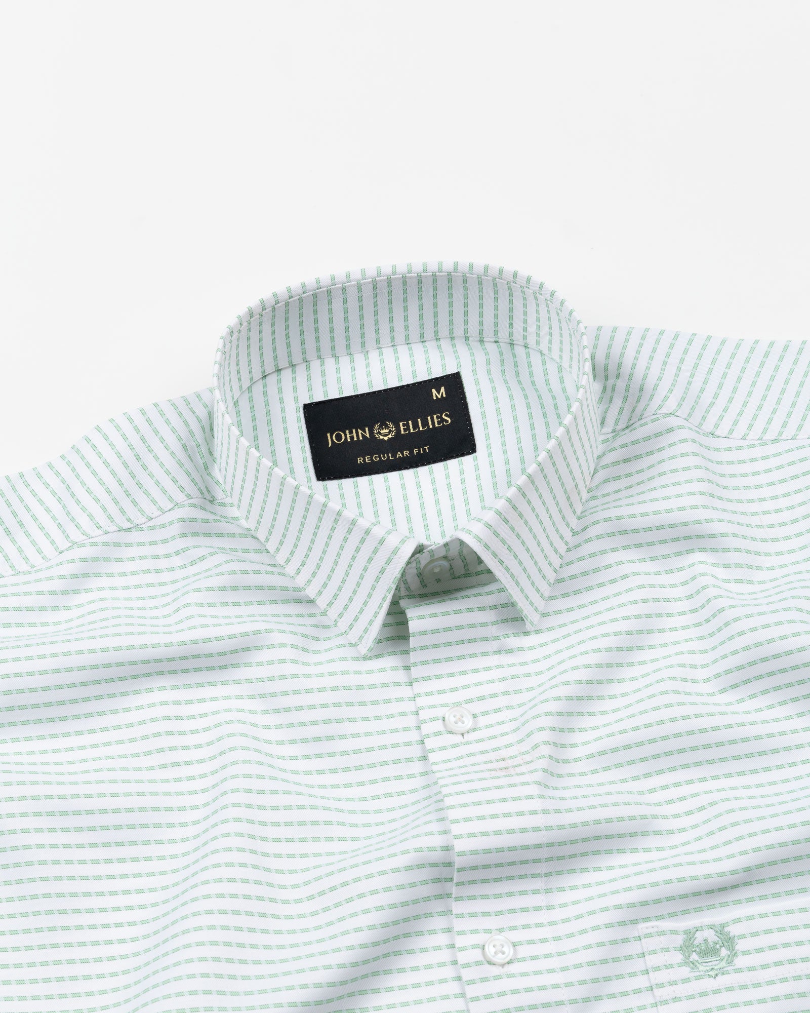 Biscay Green Stripes Cotton Shirt - John Ellies