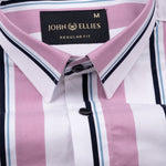 Biscay Pink Stripes Cotton Shirt - John Ellies
