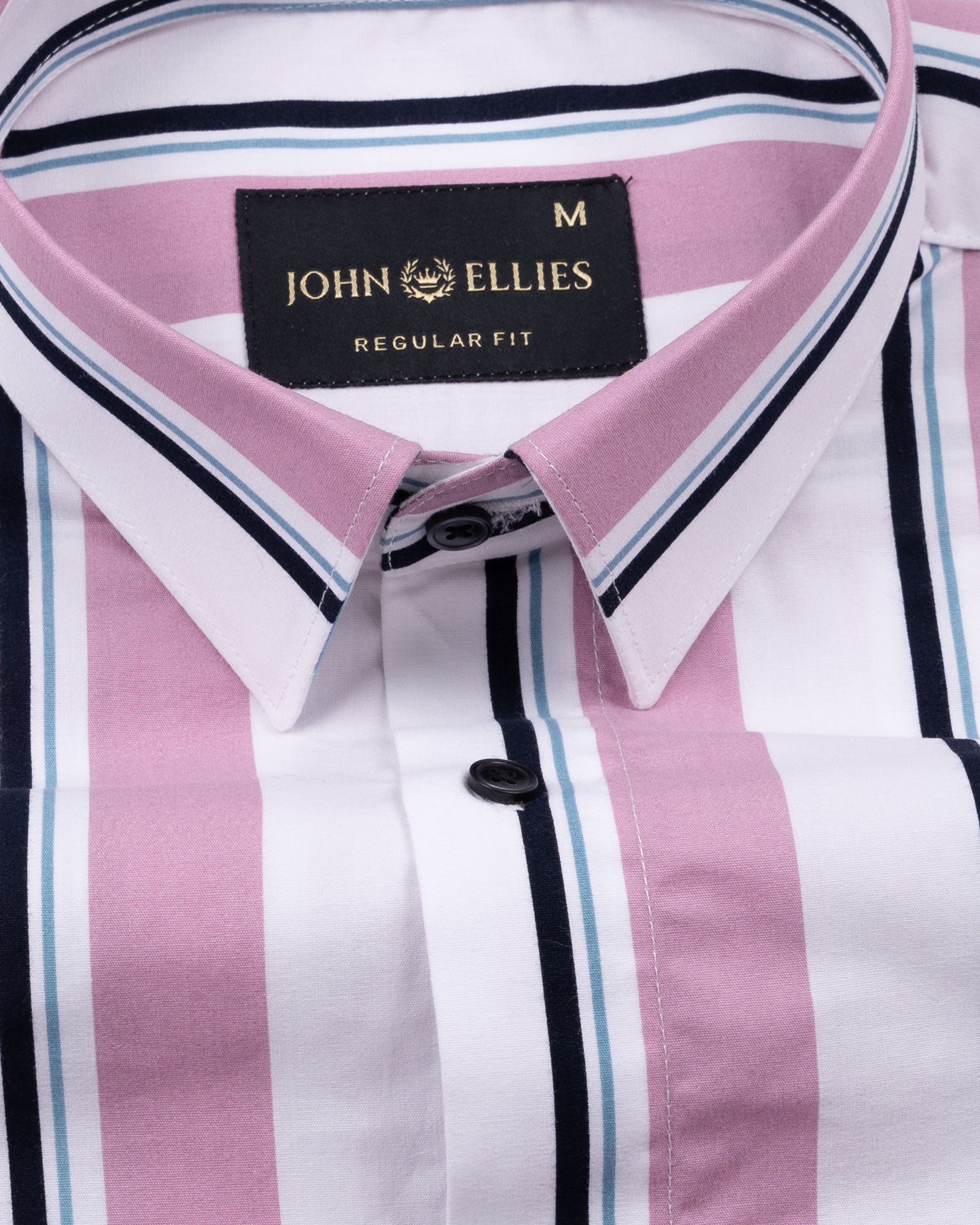Biscay Pink Stripes Cotton Shirt - John Ellies