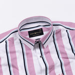Biscay Pink Stripes Cotton Shirt - John Ellies