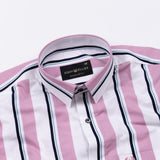 Biscay Pink Stripes Cotton Shirt - John Ellies