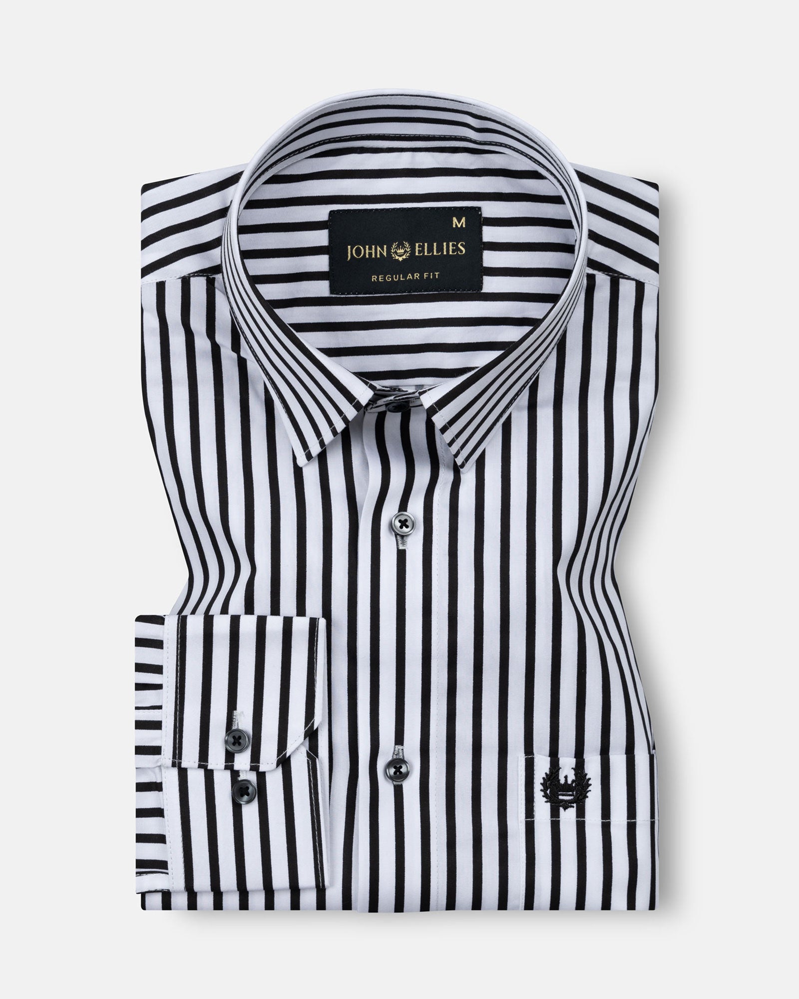 Biscay Black Stripes Cotton Shirt - John Ellies