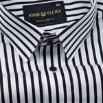 Biscay Black Stripes Cotton Shirt - John Ellies