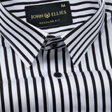 Biscay Black Stripes Cotton Shirt - John Ellies