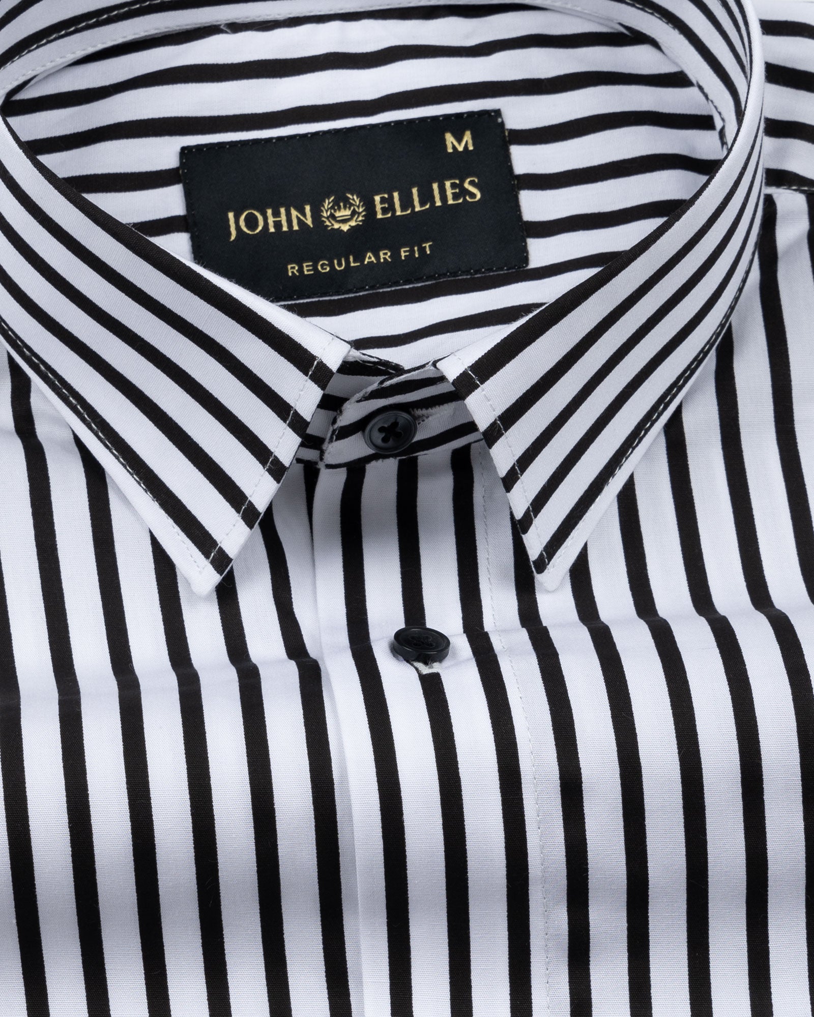 Biscay Black Stripes Cotton Shirt - John Ellies