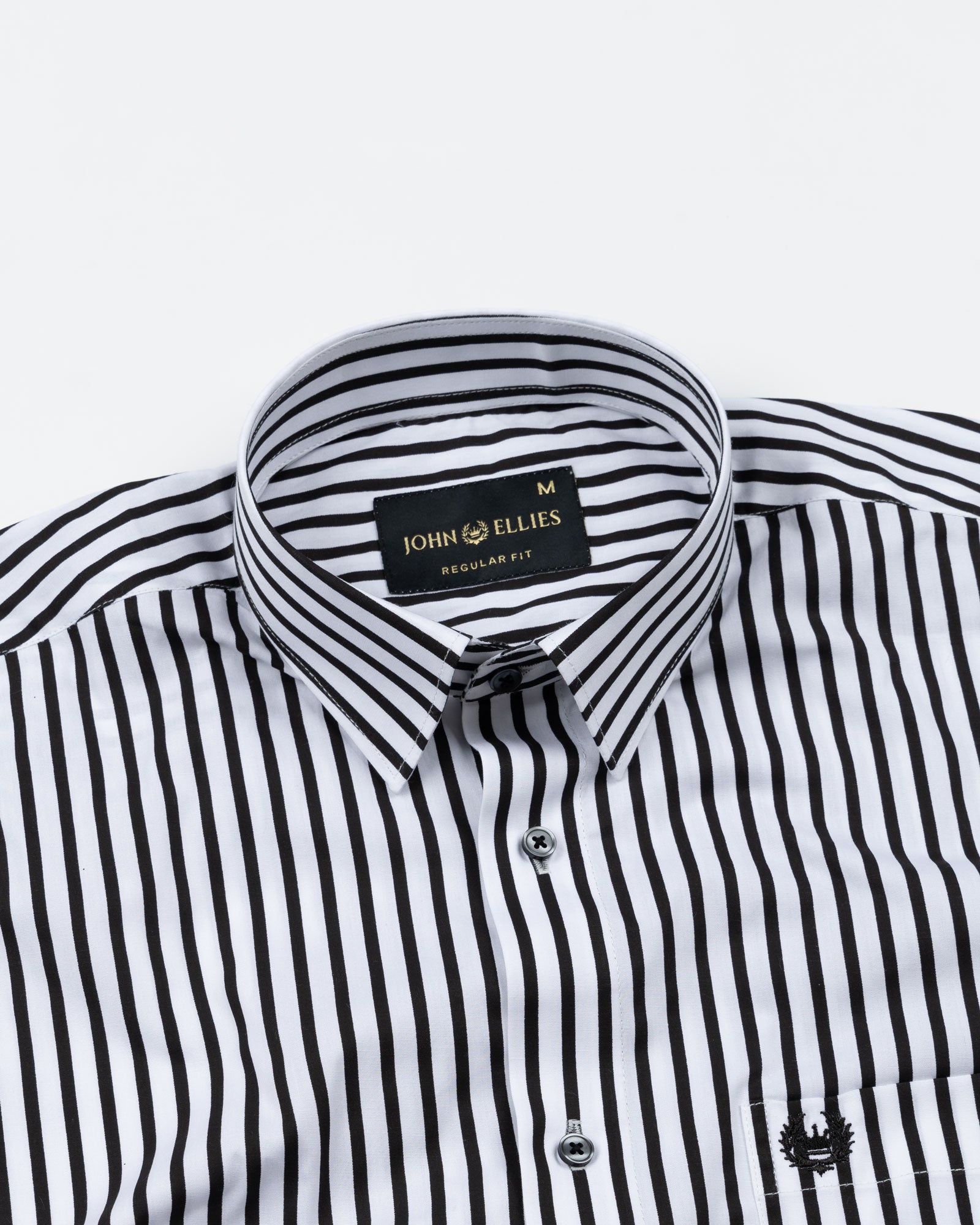 Biscay Black Stripes Cotton Shirt - John Ellies