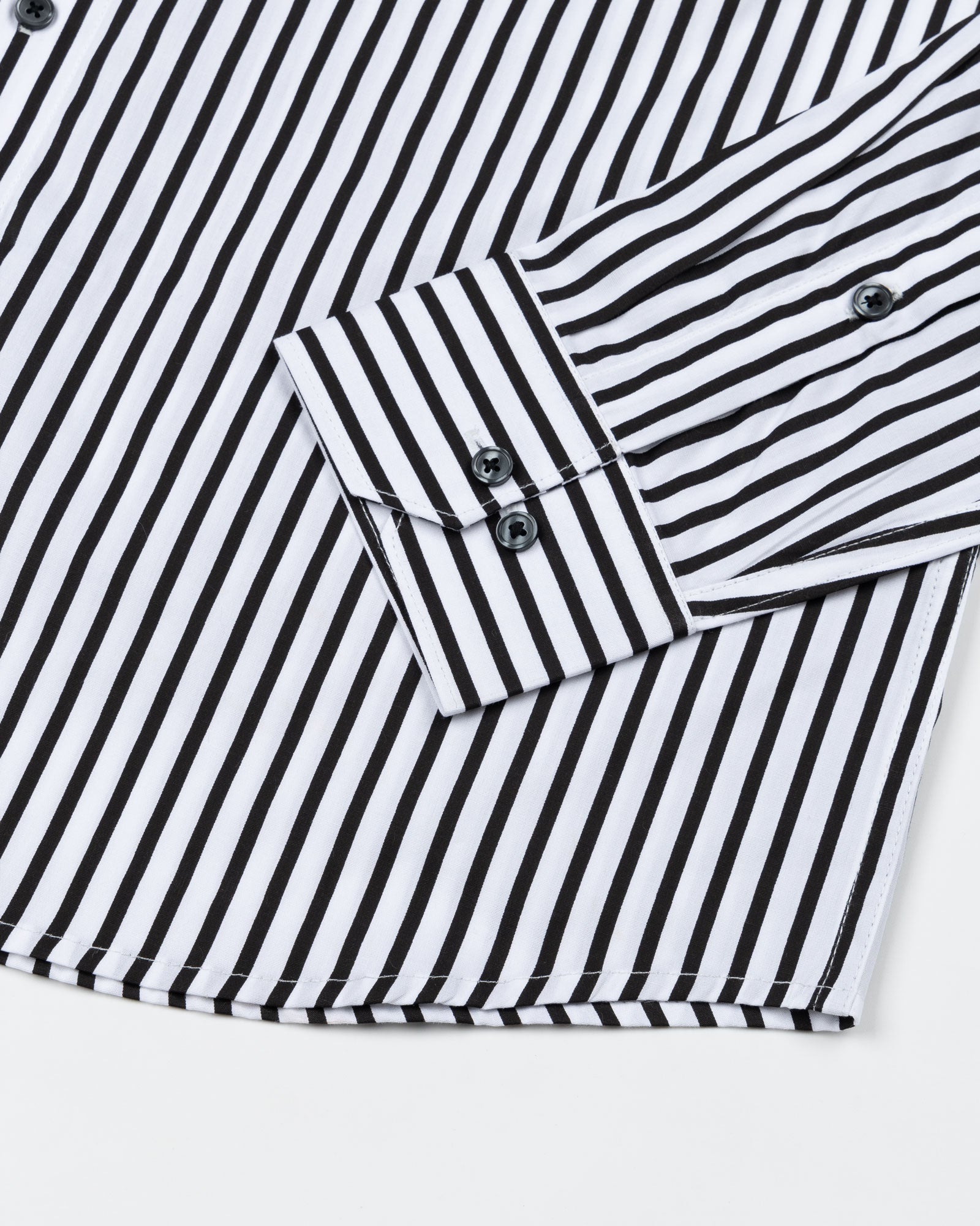 Biscay Black Stripes Cotton Shirt - John Ellies