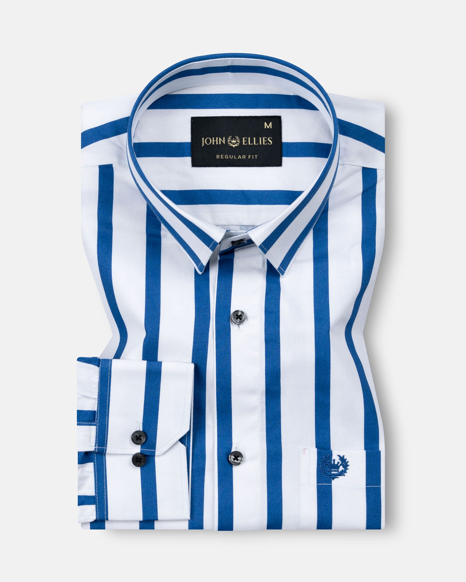 Tron Blue Stripes Cotton Shirt - John Ellies