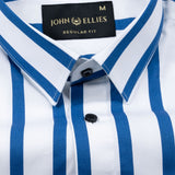 Tron Blue Stripes Cotton Shirt - John Ellies