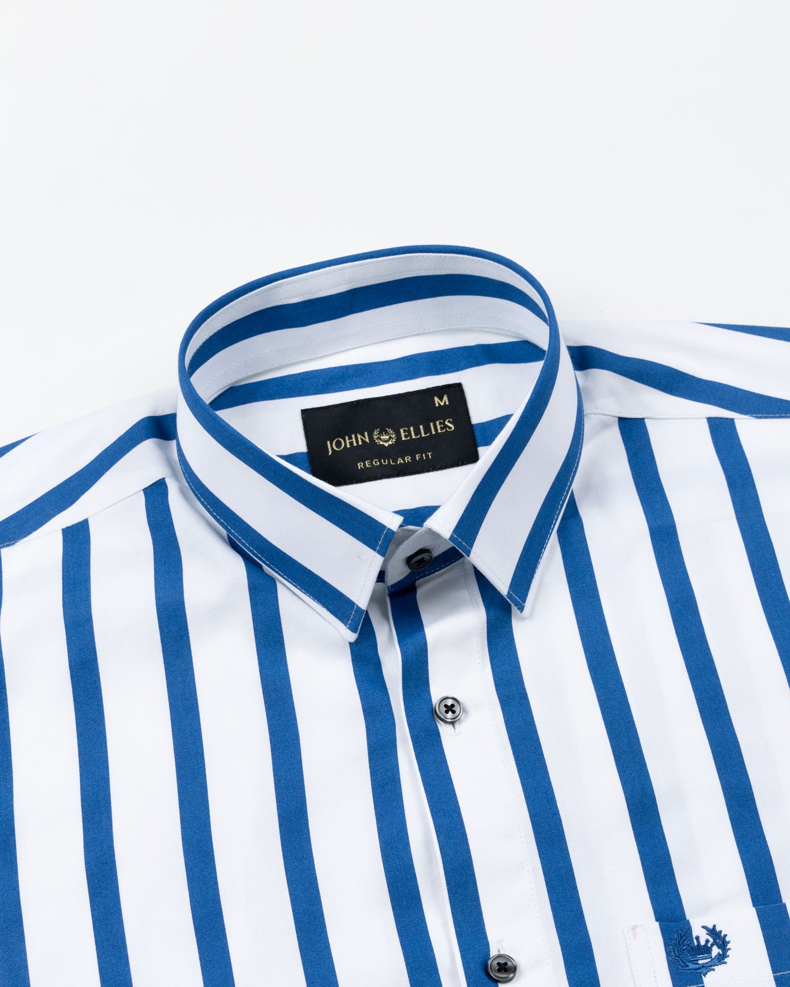 Tron Blue Stripes Cotton Shirt - John Ellies