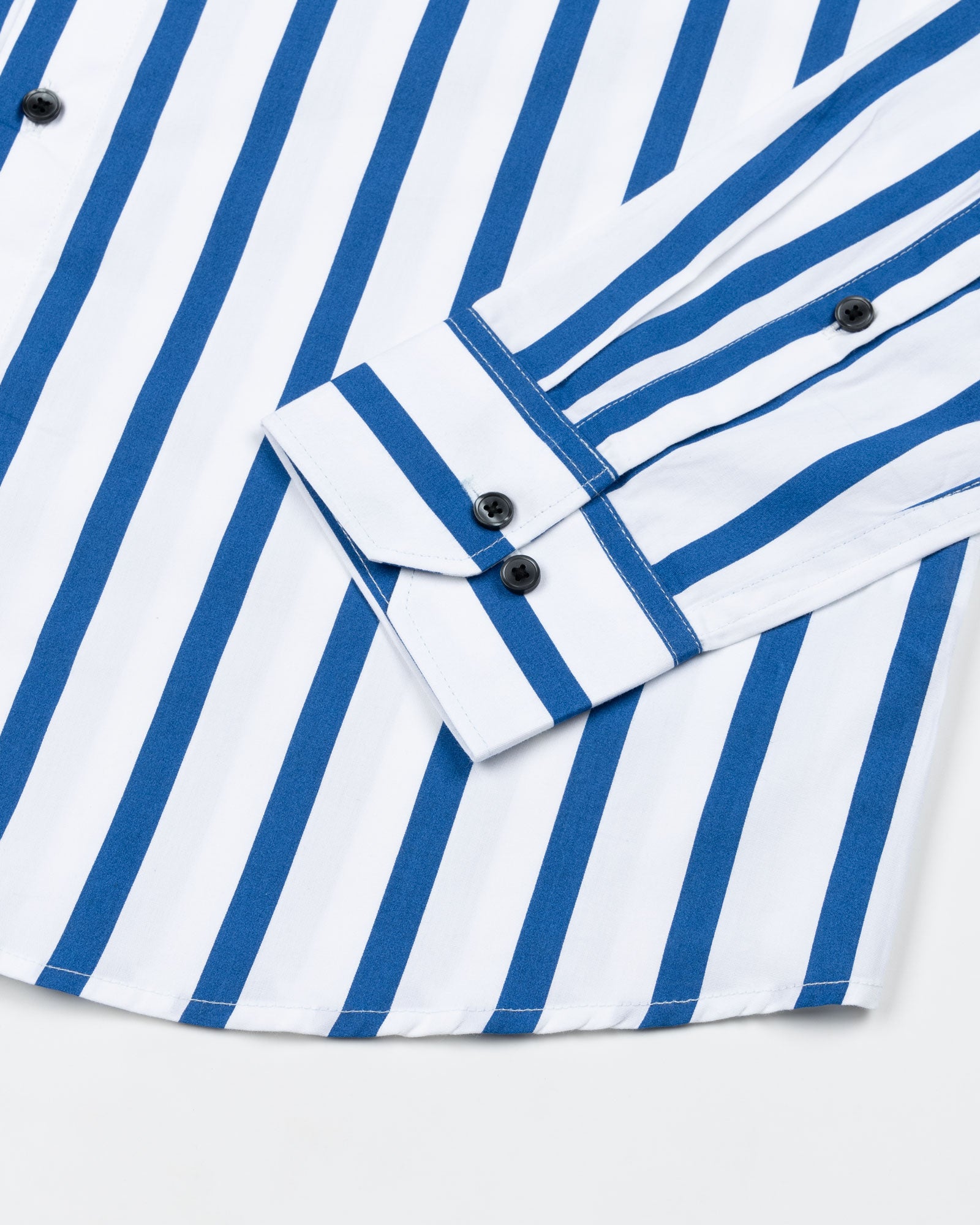 Tron Blue Stripes Cotton Shirt - John Ellies