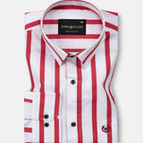 Tron Red Stripes Cotton Shirt - John Ellies