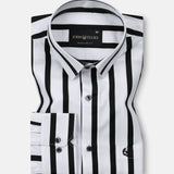 Tron Black Stripes Cotton Shirt - John Ellies