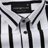 Tron Black Stripes Cotton Shirt - John Ellies